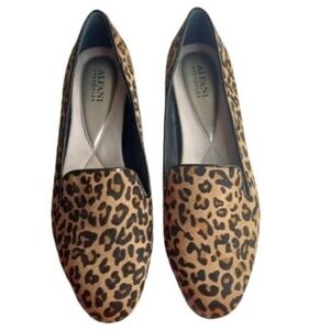 Alfani Oceana calfskin leopard print smoking loafers, 10